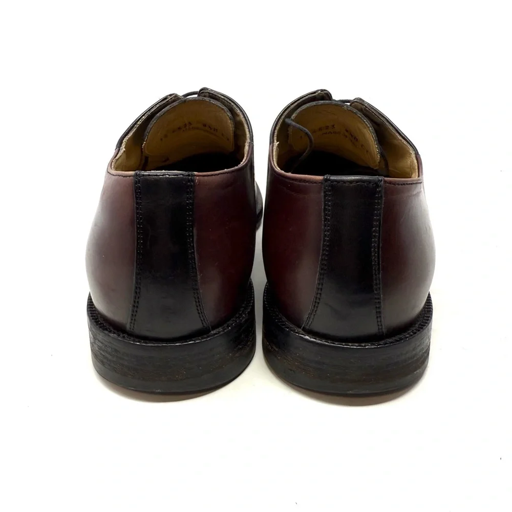 Johnston‎ & Murphy Conrad Saddle Dress Oxfords Shoes Brown Black 8.5 M Leather